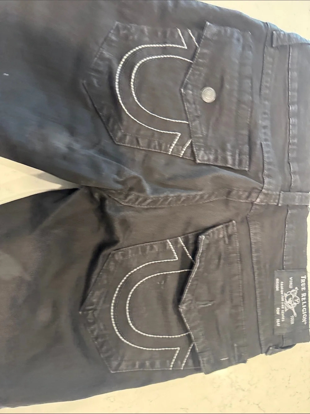 True Religion Men’s Slim Straight Jeans in Black
